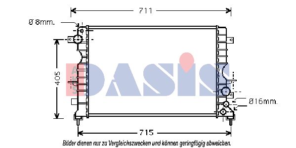 AKS DASIS radiatorius, variklio aušinimas 021001N